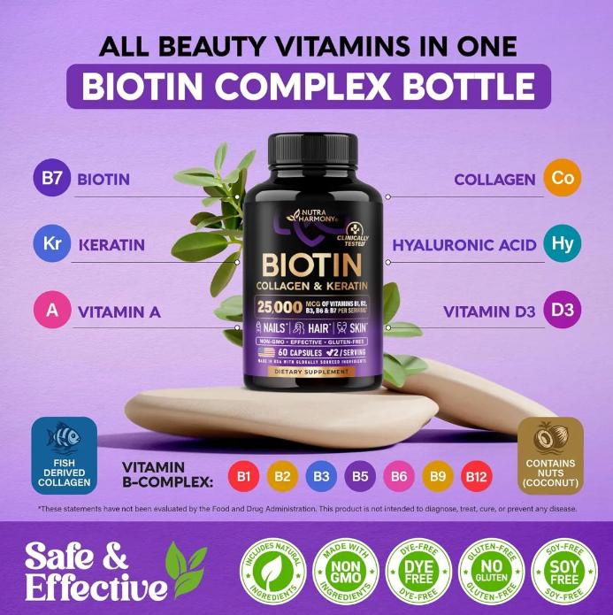 NUTRA HARMONY BIOTIN COLLAGEN & KERATIN